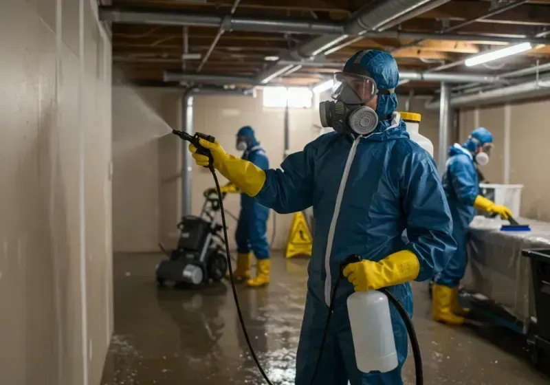 Basement Sanitization and Antimicrobial Treatment process in Elim, PA